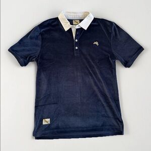 Tracksmith - Men's Velour Polo Navy Blue Large - Limited Edition Spring